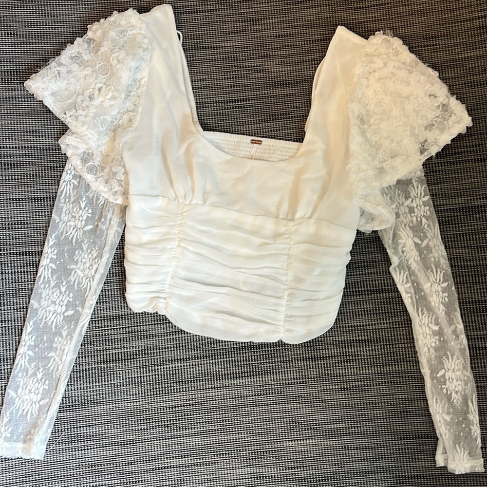 Free people lace crop top
